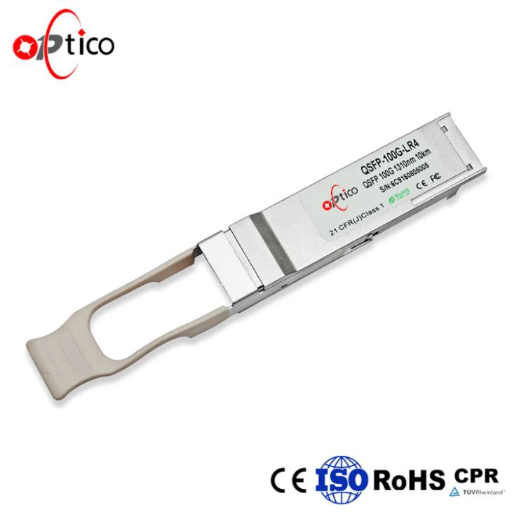 100G LR4 QSFP Alıcı-Verici Optik Fiber 100G 1310nm 10KM SMF 100GB SFP