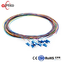 SC UPC 12 Renkli Fiber Optik Paket Pigtail 0.9MM 1 Metre