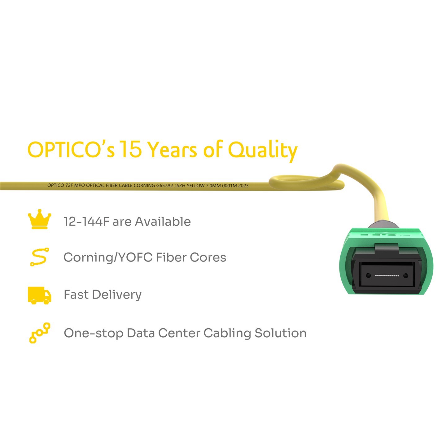 6M 72F MTP OS2 Patchcord