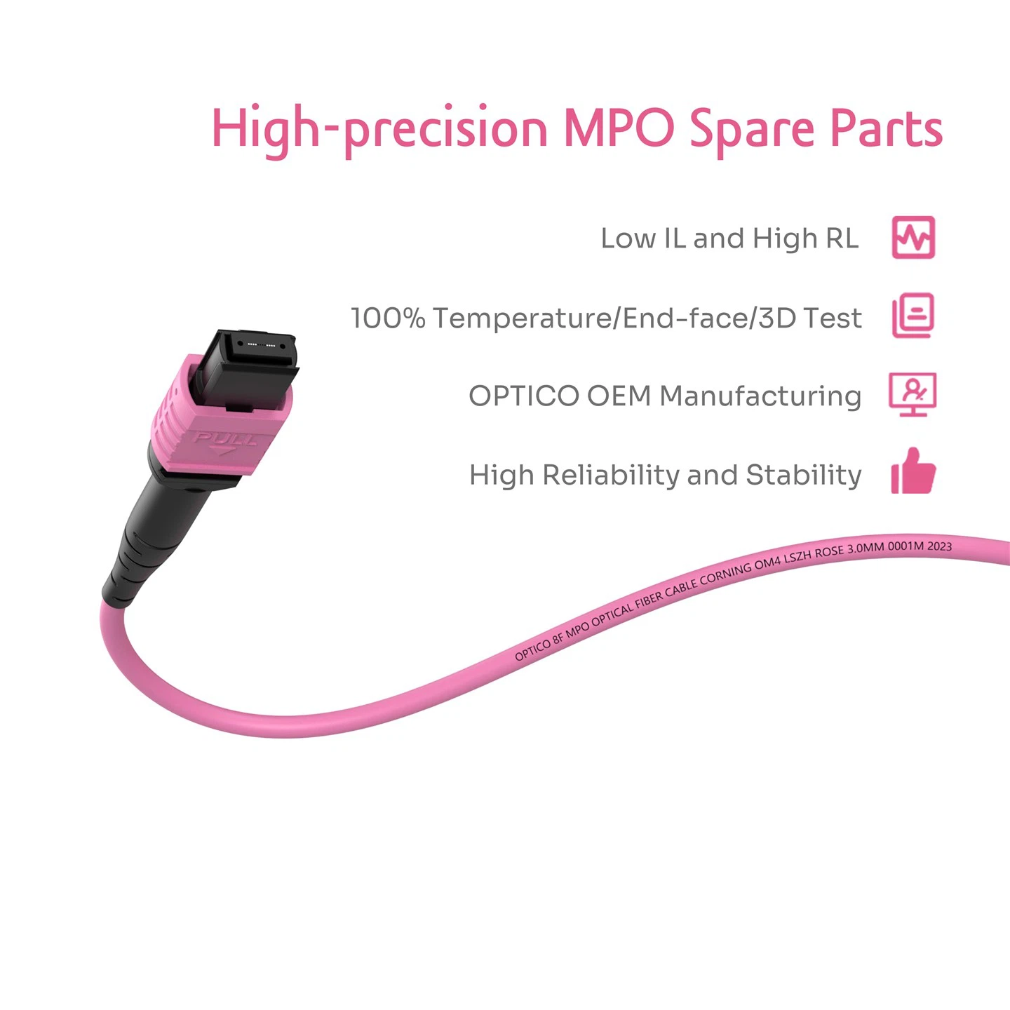 8F MPO-MPO Female Trunk Cable OM4