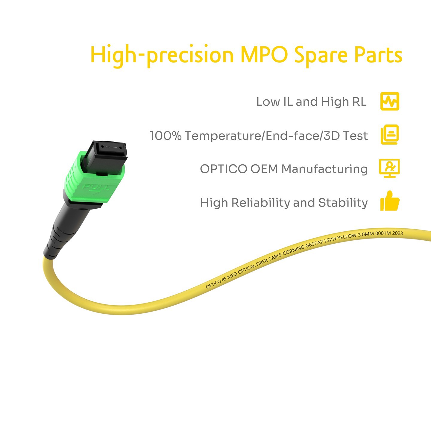 8F MPO To FC Breakout Cable OS2 APC